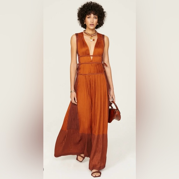 Ulla Johnson Valeria Gown US Size 8 Agate Rust Orange Dress NWT - Picture 3 of 6